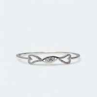 Front view of Romantic Dual Heartline Kada