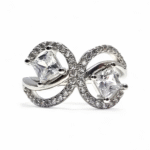 Close-up of Infinity Sparkle CZ Ring