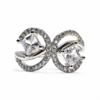 Close-up of Infinity Sparkle CZ Ring