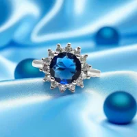 Close Up view of Royal Blue Sparkle Ring