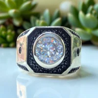 Close Up of Regal Orbit Ring