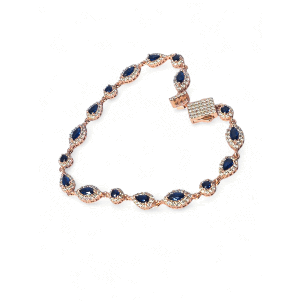 Top view of 925 Royal Sapphire Bracelet