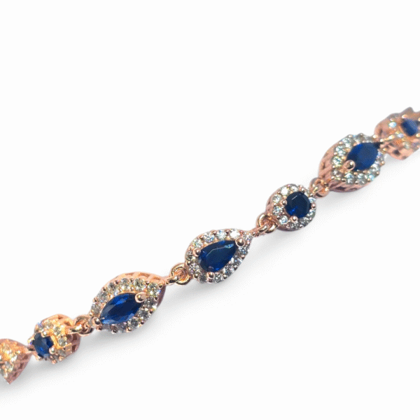 Close up of 925 Royal Sapphire Bracelet