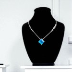 Bust display of Azure Prism Necklace