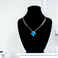 Bust display of Azure Prism Necklace