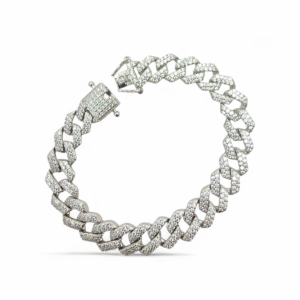 Home 59 Glacier Grip Cuban Bracelet – Full CZ Ice in 925 Silver