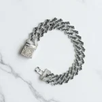 Top view of Noir Prism Cuban Bracelet