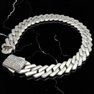 Glacier Cuban Ice Bracelet – Bold Links in 925 Silver