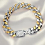 Top view of Royal Dual Cuban Bracelet