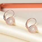Top view of Blush Orbit Earrings