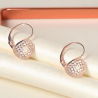 Top view of Blush Orbit Earrings