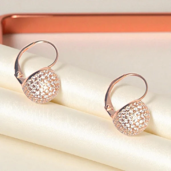 Top view of Blush Orbit Earrings