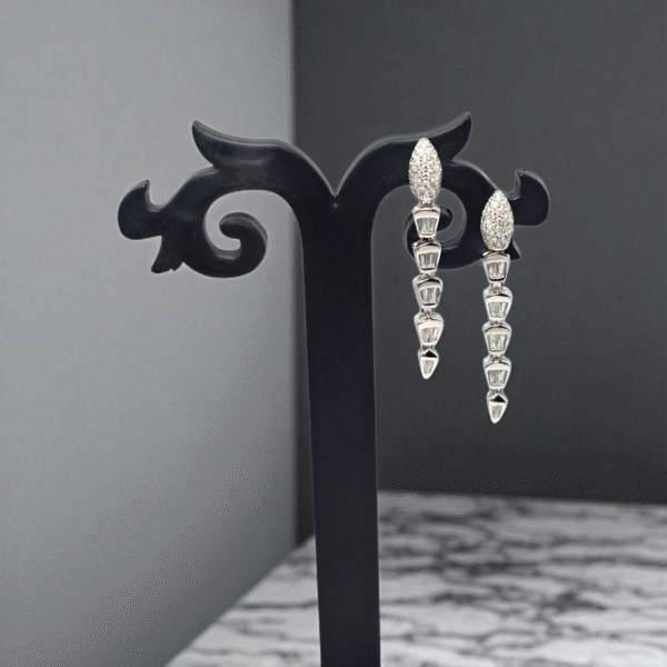 Hanging view of Sitaara Cascade Earrings