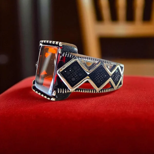 Left side view of Lava Shield Ring