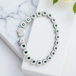 Top view of Emerald CZ Bracelet