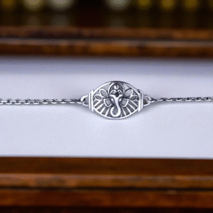 Home 48 Divine Ganesha Bracelet of Blessings – 925 Silver