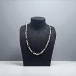 On bust display of Textured Oval Link Gents Chain