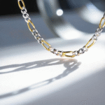 Two-Tone Figaro Chain with shadow