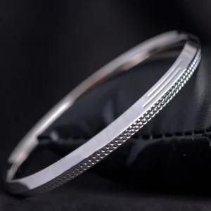 Home 54 Textured Edge Kada – 925 Silver