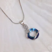 Close up of Azure Bloom Pendant