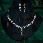 Full display of Marquise Green Stone Necklace Set