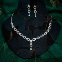 Full display of Marquise Green Stone Necklace Set