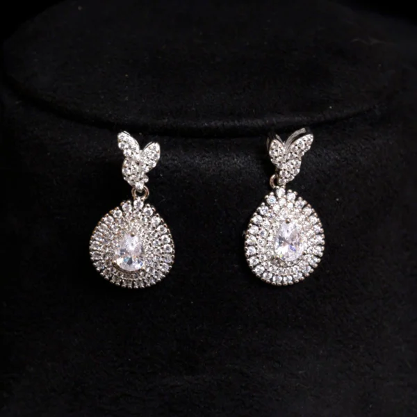 Earrings of Teardrop Leaf Necklace Set