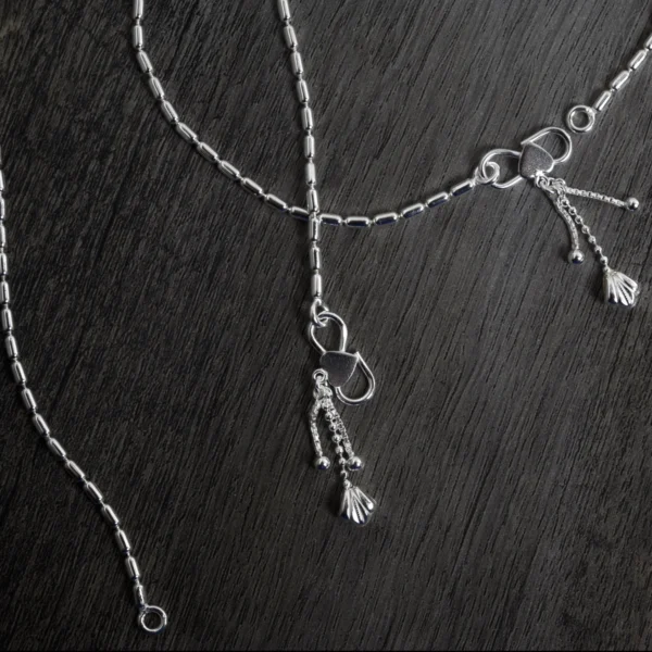Close up of Beaded Tassel Anklets