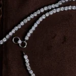 Close up of CZ Tennis Anklets