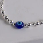 Close up of Evil Eye Beaded Bracelet