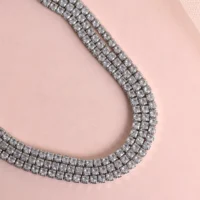 Close up of Classic 3-Layer CZ Tennis Bracelet