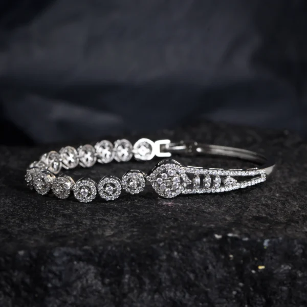 Full view of Designer CZ Openable Bracelet