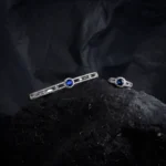 Full front view of Sapphire Elegance Set – 925 Silver
