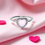 Close up of Romantic Blush Aurora Heart Ring