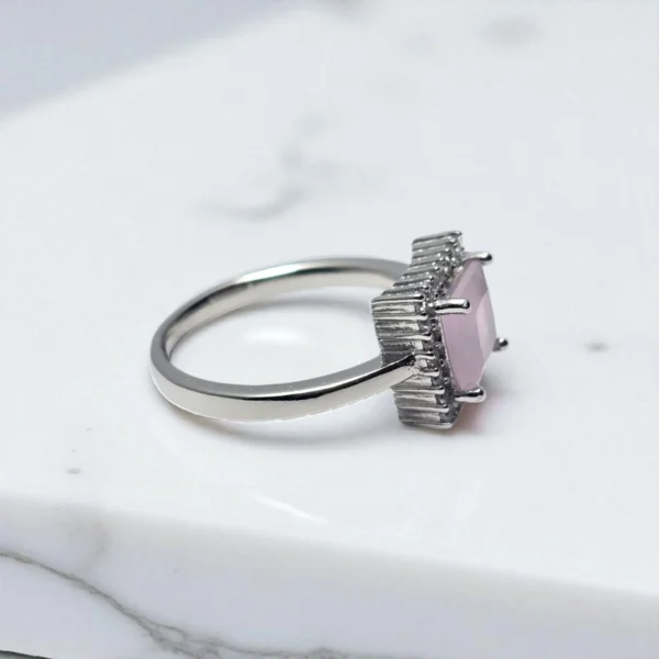 Side view of Blush Radiance Ring