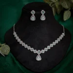 Full display of Mint Cushion Drop Necklace Set