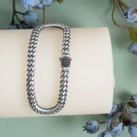 Circular display of Turkish Mesh Bracelet 925 Silver