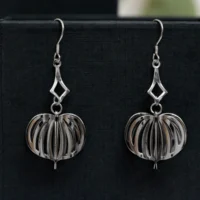 Close up of Cage Drop Earrings 925 Silver