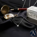 Close up of Dazzling Star Pendant Necklace – 925 Silver