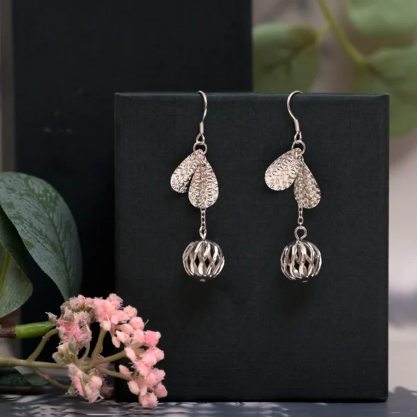 Dangling Filigree Orb Earrings 925 Silver
