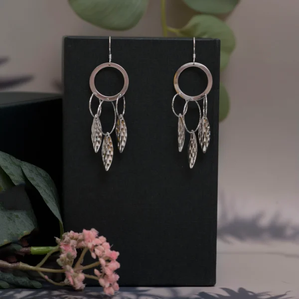 Dangling Leaf Earrings 925 Silver