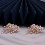 Display of Rose Gold Pearl Constellation Earrings 925 Silver