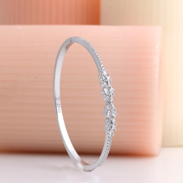 Front view of Marquise Cluster Kada 925 Silver