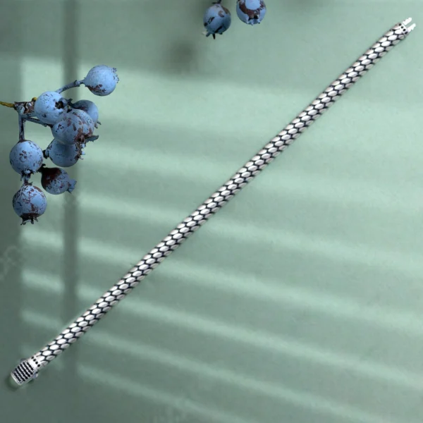Full length view of Turkish Mesh Bracelet 925 Silver