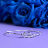 Full length view of Twisted Horseshoe Kada 925 Silver
