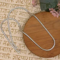 Full length view with locking system display of Oxidized Box Link Chain 925 Silver