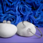 Oval Pave CZ Bracelet and Ring Set 925 Silver