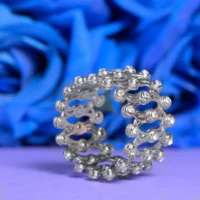 Ring shape view of Classic Convertible Ring Bracelet 925 Silver