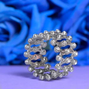 Ring shape view of Classic Convertible Ring Bracelet 925 Silver