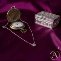 Side view of Mini Crown Tiara Necklace 925 Silver